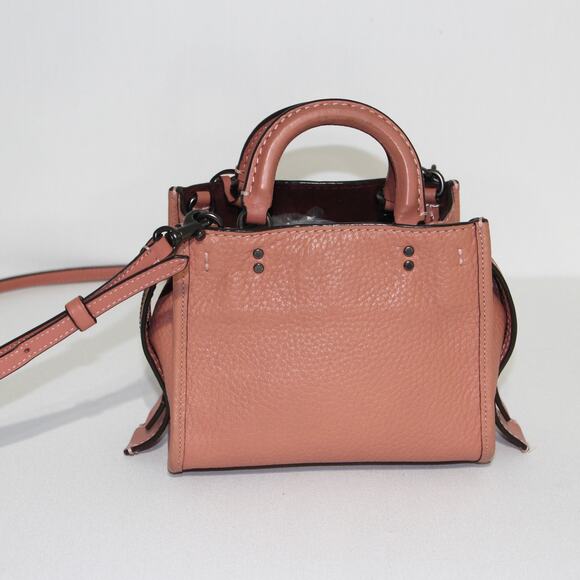 Coach Rogue 17 in Pewter Melon Pink Satchel Mini Bag - Picture 5 of 12